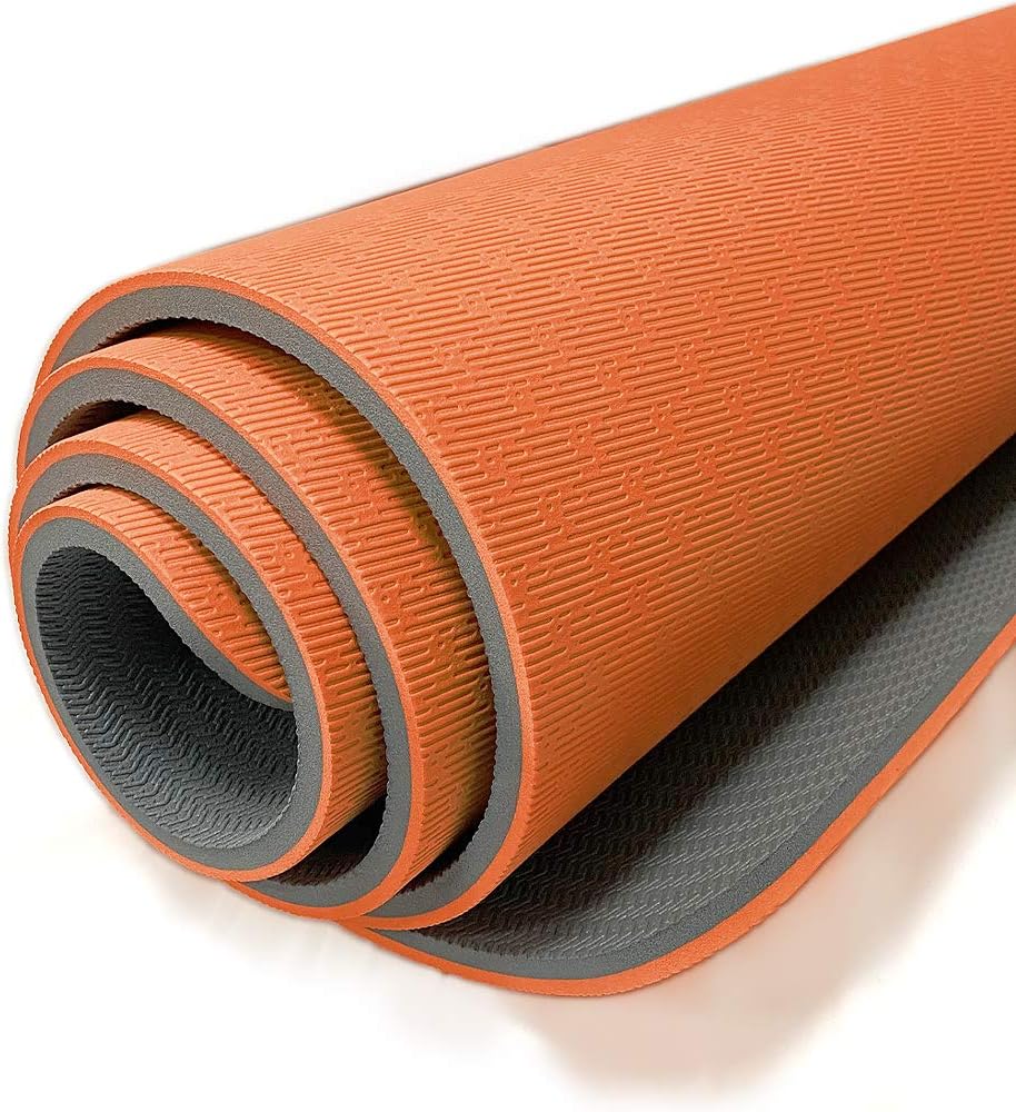 Hatha Yoga Extra Thick TPE Yoga Mat - 72"x 32" Thickness 1/2 Inch -Eco Friendly- With High Density Anti-Tear Exercise Mats For Home Gym Travel &