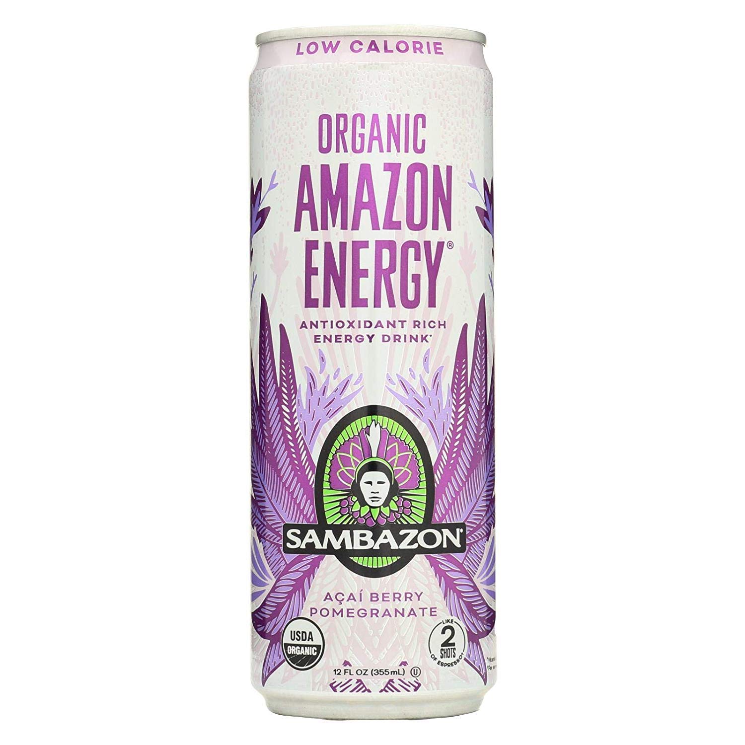 Sambazon Amazon Energy Low Calorie - Acai Berry - 12oz.(Pack of 12)