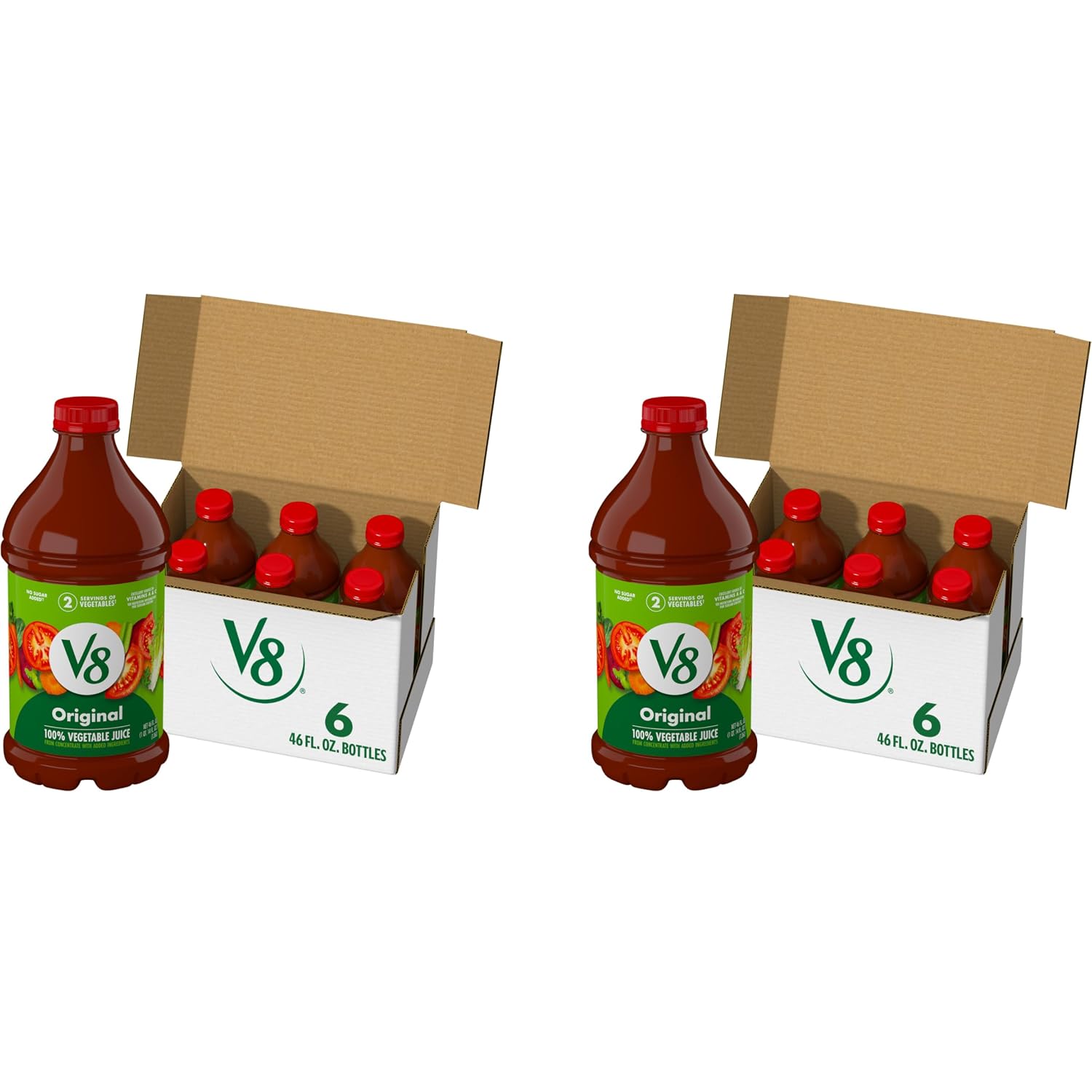V8 Original 100% Vegetable Juice, 12 fl oz Bottle (12 Pack)