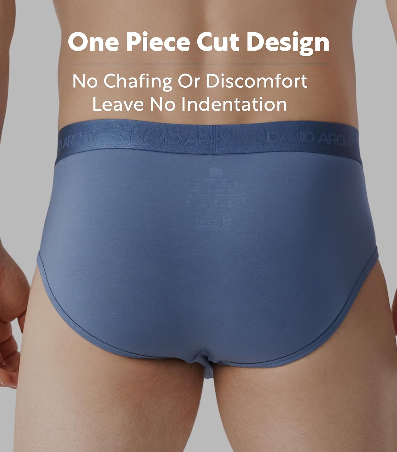 DAVID ARCHY Men's Soft Modal Briefs No Fly Support Pouch 4 or 7 Pack | Breathable moisture-wicking fabric Underwear features comfortable elastic waistbands and roomy 3D contours.