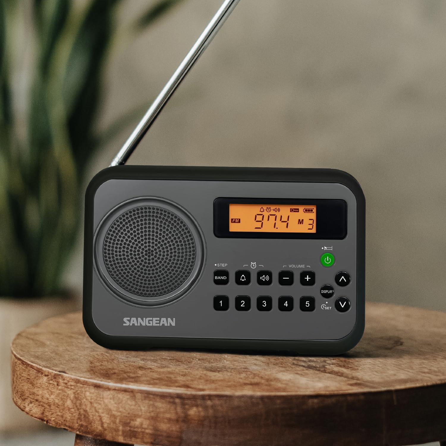 Sangean PR-D18BU AM /FM / Portable Digital Radio with Protective Bumper (White/Blue)