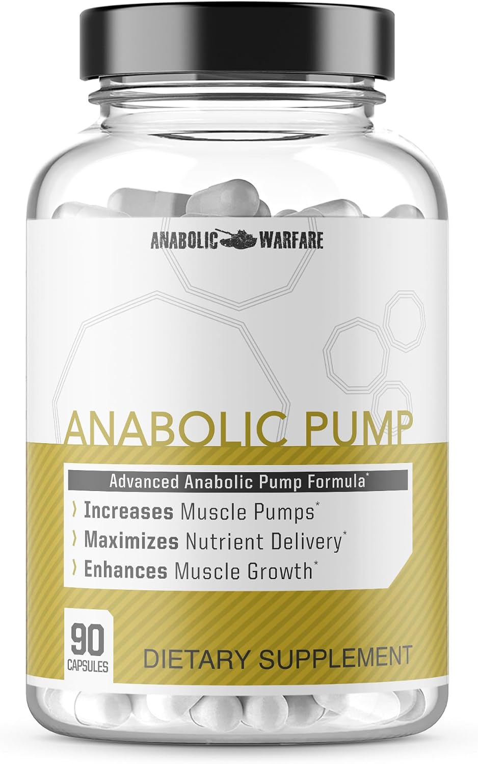 Anabolic Warfare Anabolic Pump – Arachidonic Acid Muscle Builder for Men – Stimulant-Free Pump & Muscle Growth Support Capsules with Uva Ursi