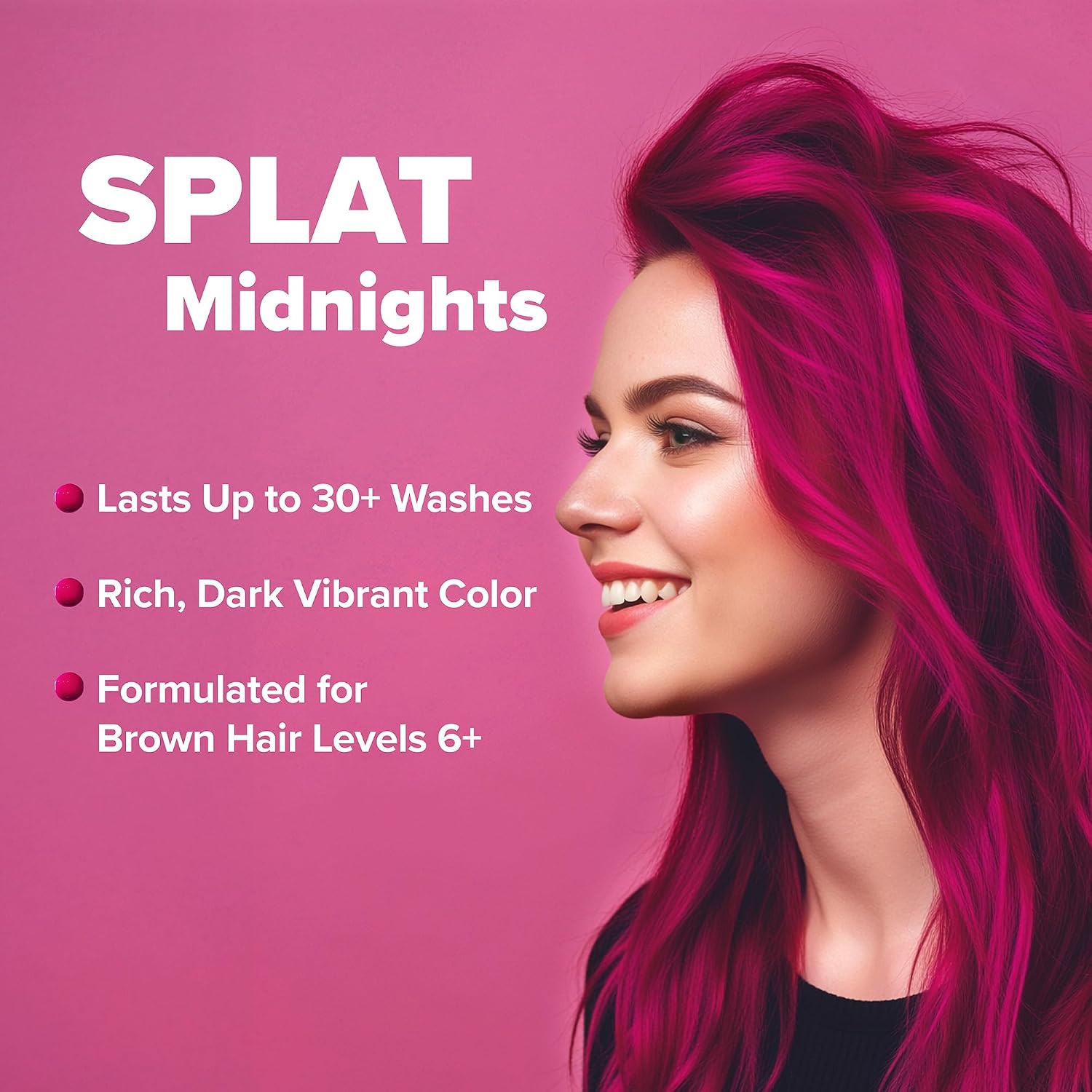 Splat Midnight Magenta Semi Permanent Hair Dye Kit, 1 Application