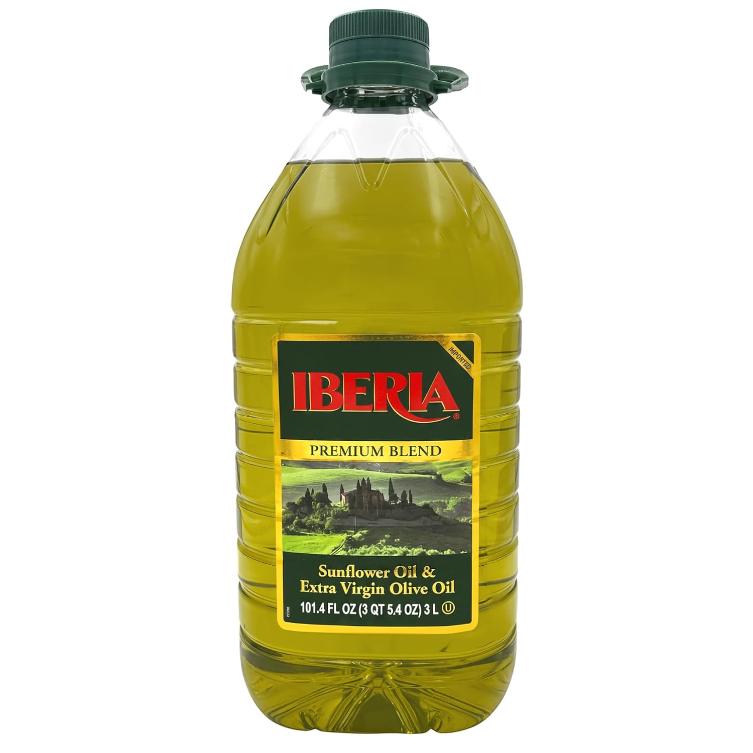 Iberia Premium Blend, Sunflower Oil & Extra Virgin Olive Oil, High Heat Frying, 68 Fl Oz