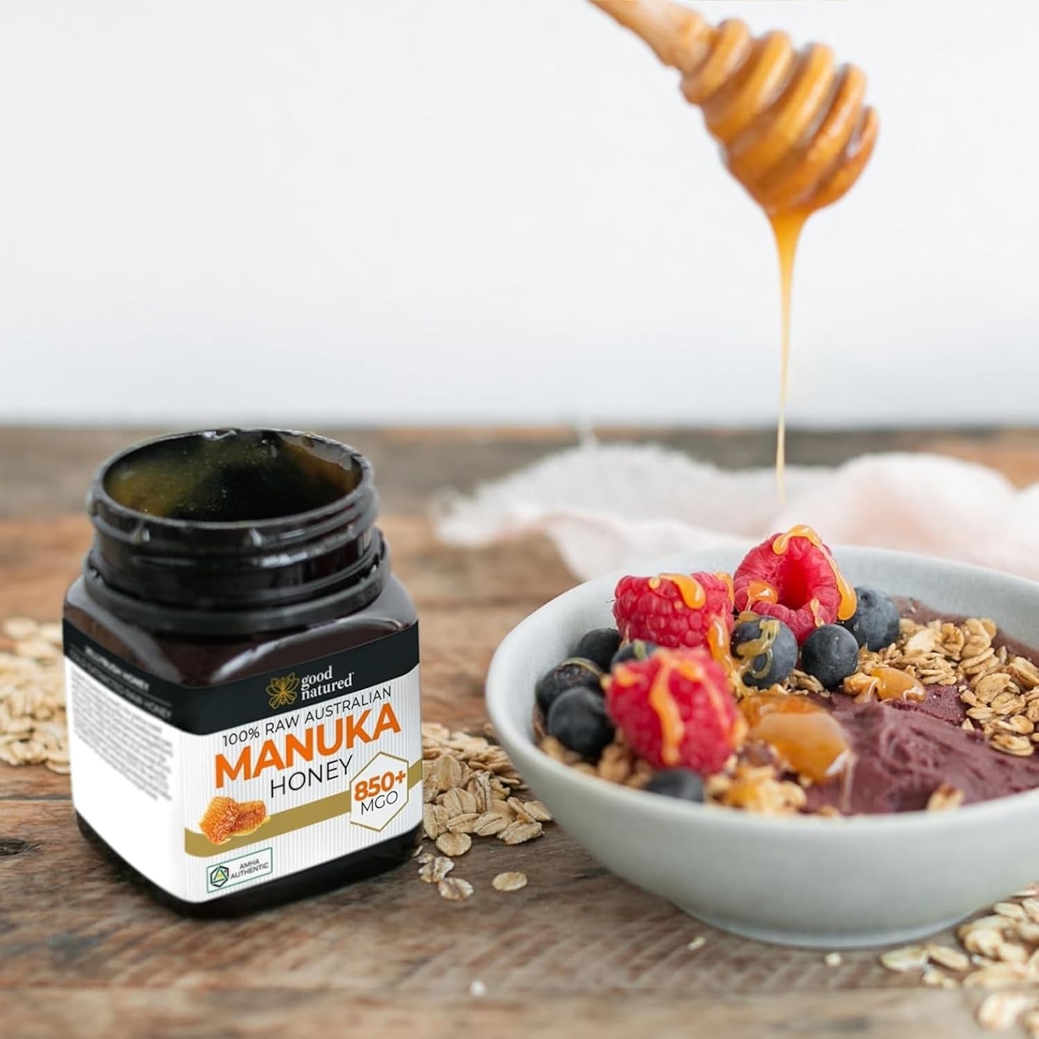 Manuka Honey Medical Grade - Raw Australian Manuka Honey MGO 850+ | Good Natured - AMHA Certified - Lab Tested - Non-GMO - BPA-Free - Premium Quality - Product of Australia - 8.8 oz