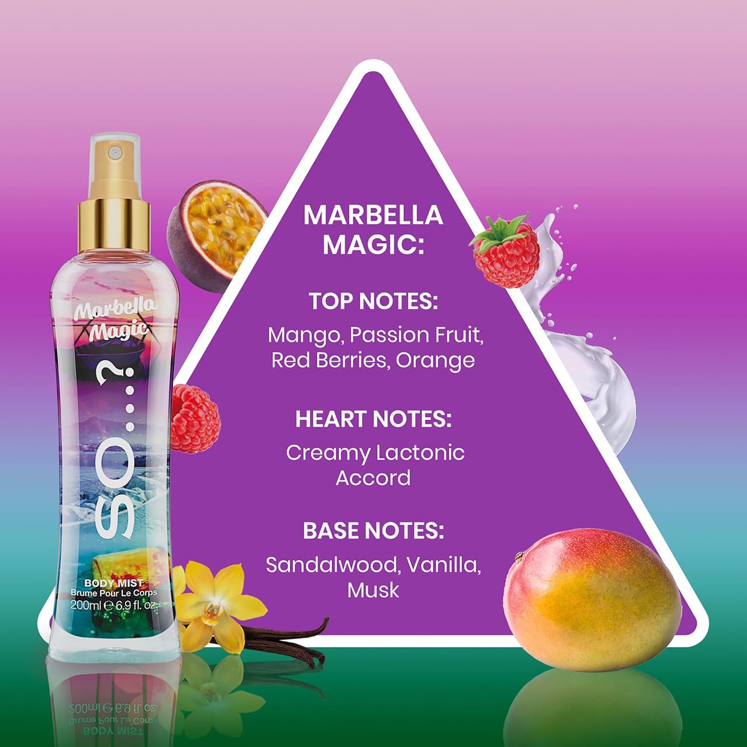 So…? Bali Breeze Body Mist - Perfume for Women with Tropical Aroma - Body Spray for Women with Coconut, Almond and Vanilla Notes - 6.9 oz