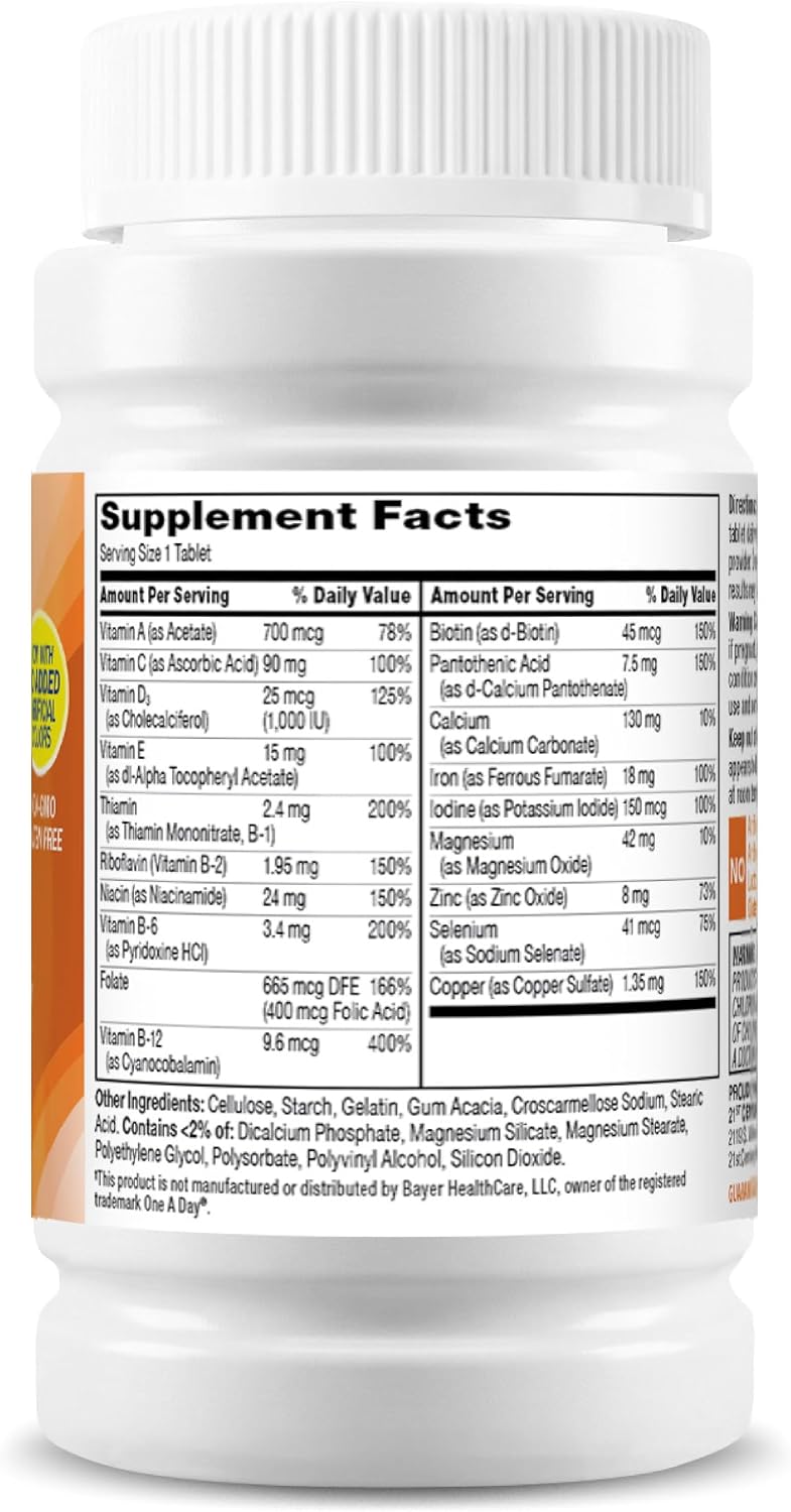 21st Century One Daily Women's Multivitamin Tablets, 100 Count | Complete Daily Multivitamin & Multimineral, Compare VS. One A Day® Women's