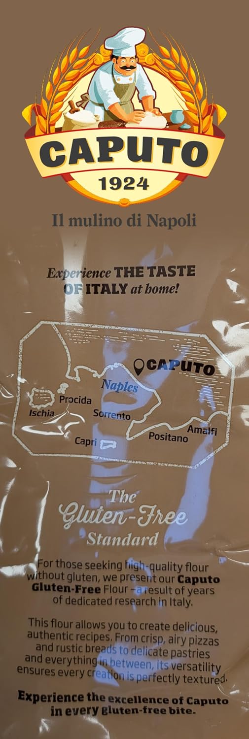 Antimo Caputo Gluten Free Pizza Flour 11 Lb Bulk - All Natural Multi Purpose Flour & Starch Blend for Baking Pizza, Bread, & Pasta