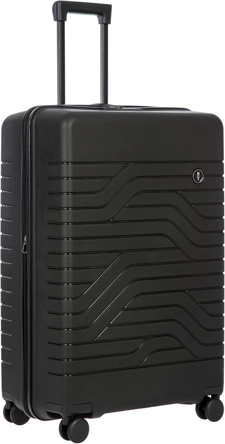 Bric's B|Y Ulisse Checked Luggage with Spinner Wheels – Expandable Lightweighted Hard Shell Suitcase, TSA Combination Lock - Removeable Wash Bag Included - 30 Inch, Mango