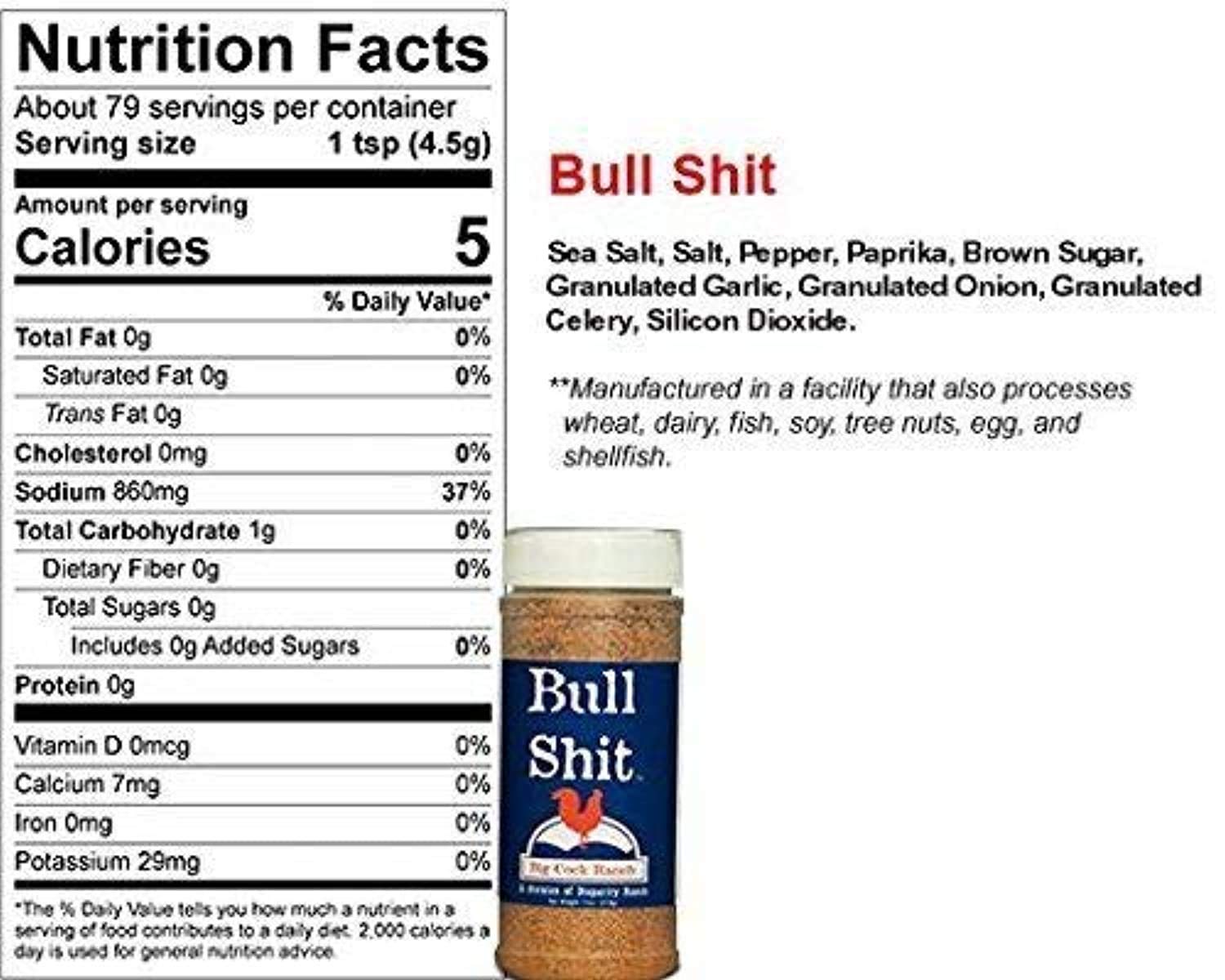 Big Cock Ranch All-Purpose Premium Seasoning Special Shit, Bull Shit, and Good Shit