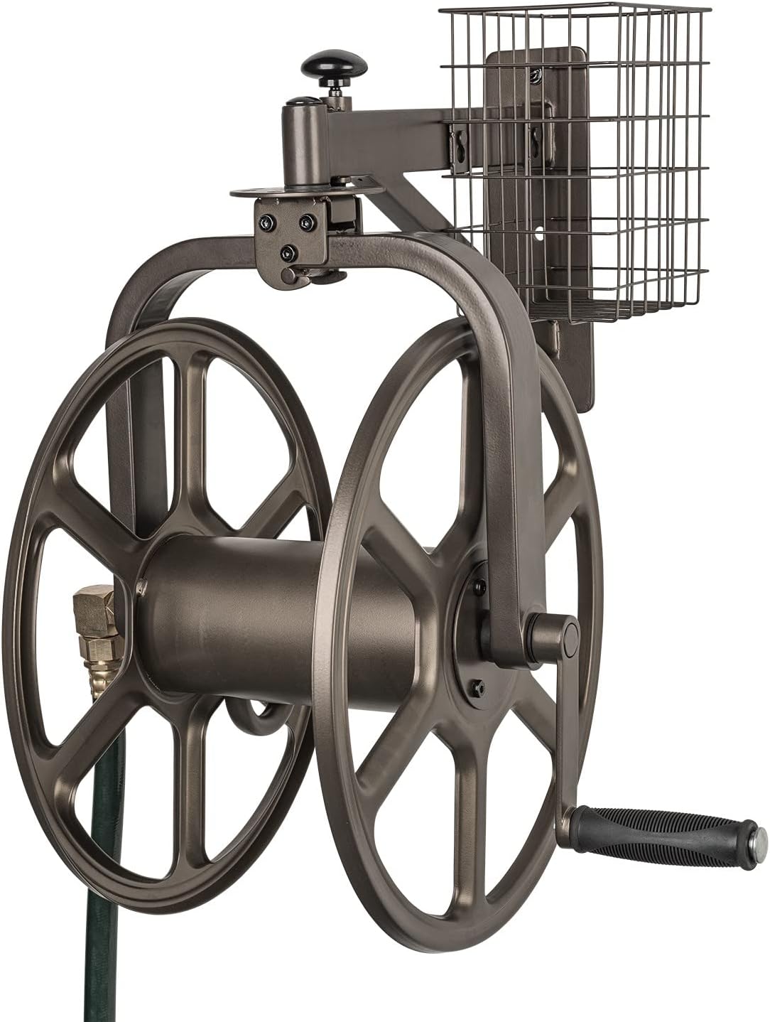 Liberty Garden 710 Navigator Rotating Garden Hose Reel, Holds 125-Feet of 5/8-Inch Hose - Bronze