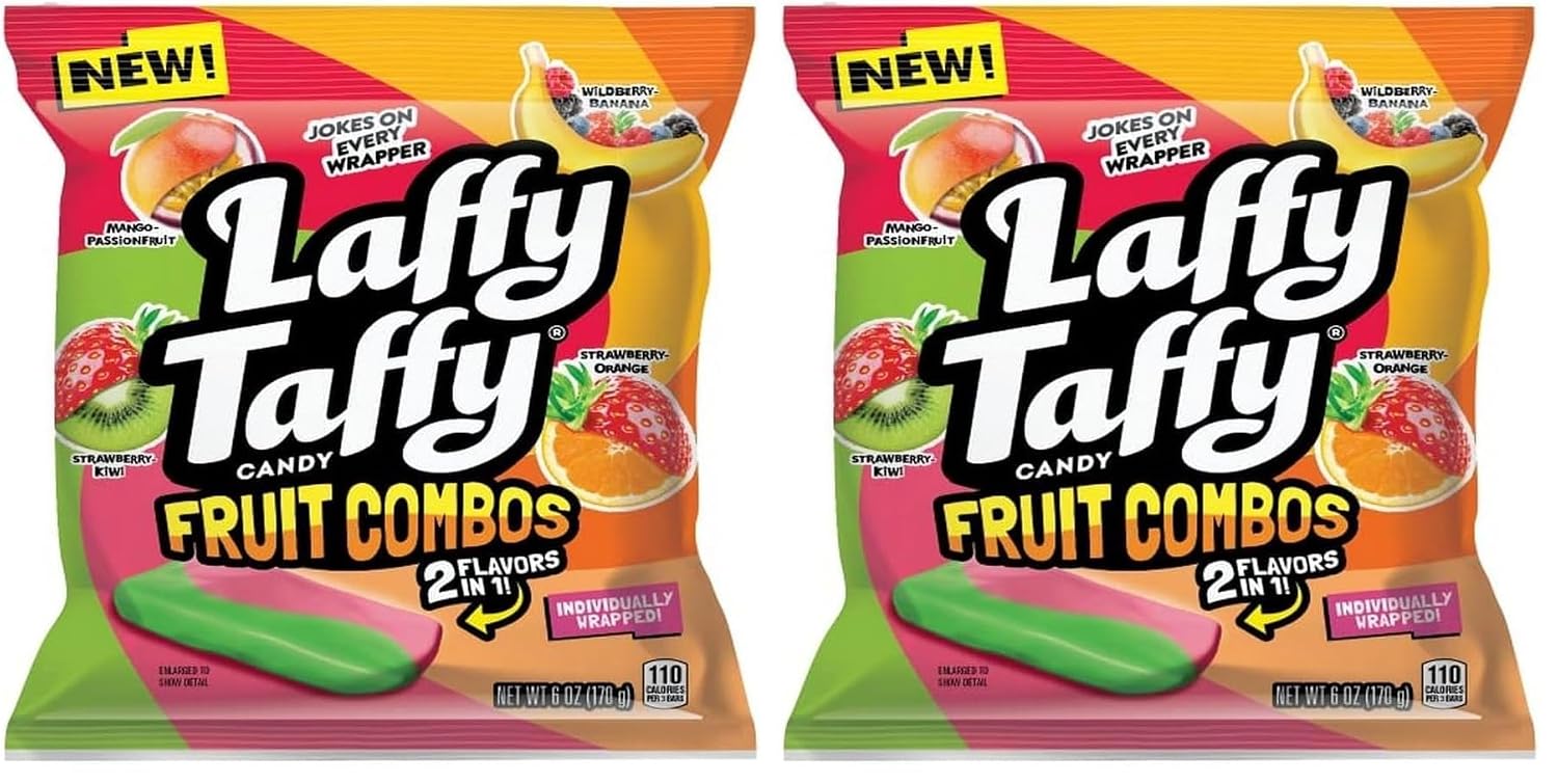 Laffy Taffy Candy, Assorted Flavors, Individually Wrapped Mini Bars, 6 Ounce