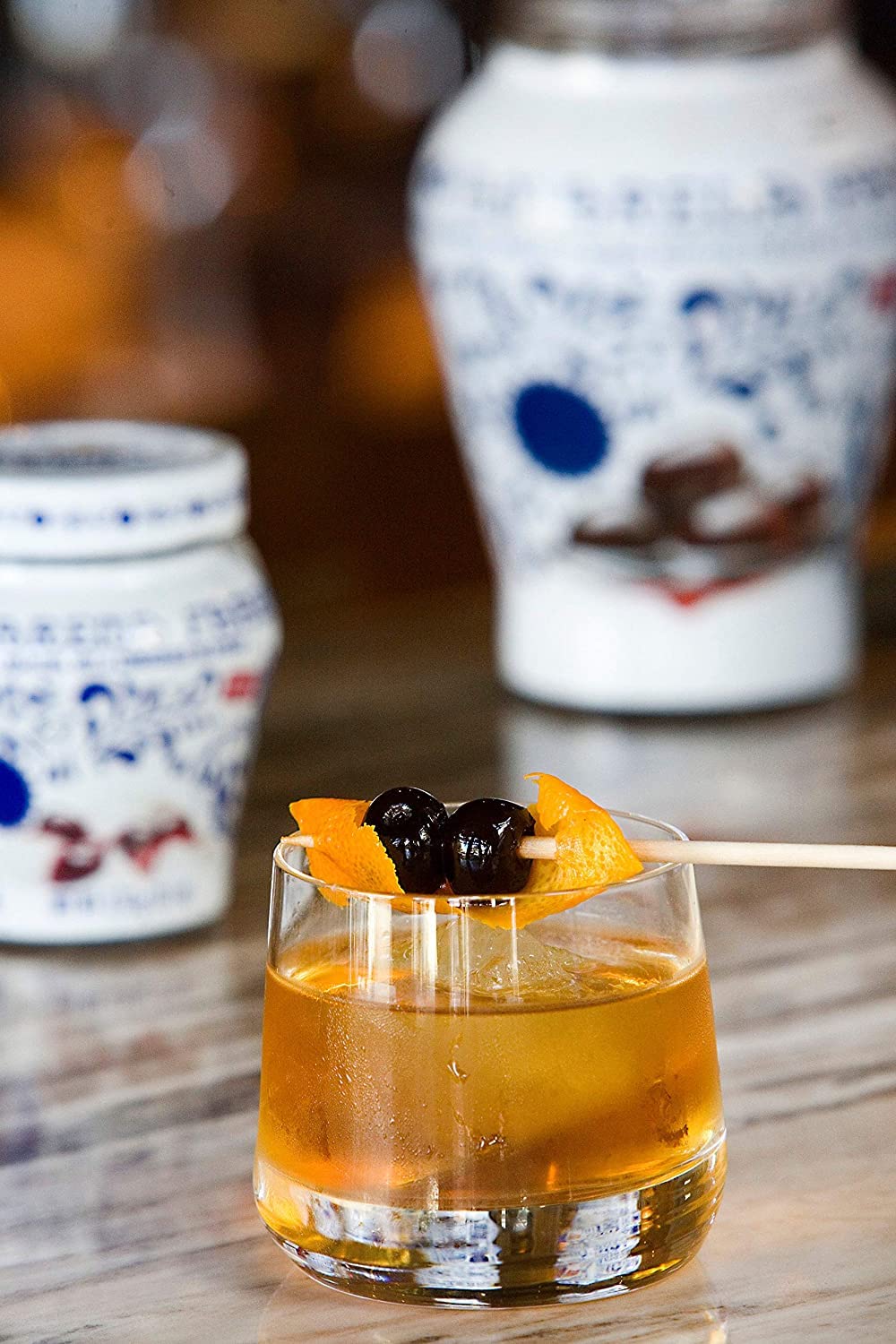 AMARENA FABBRI Wild Cherries In Syrup, 8.1 OZ | Gluten Free, Non-GMO, Vegan, Use it as a garnish for cocktails