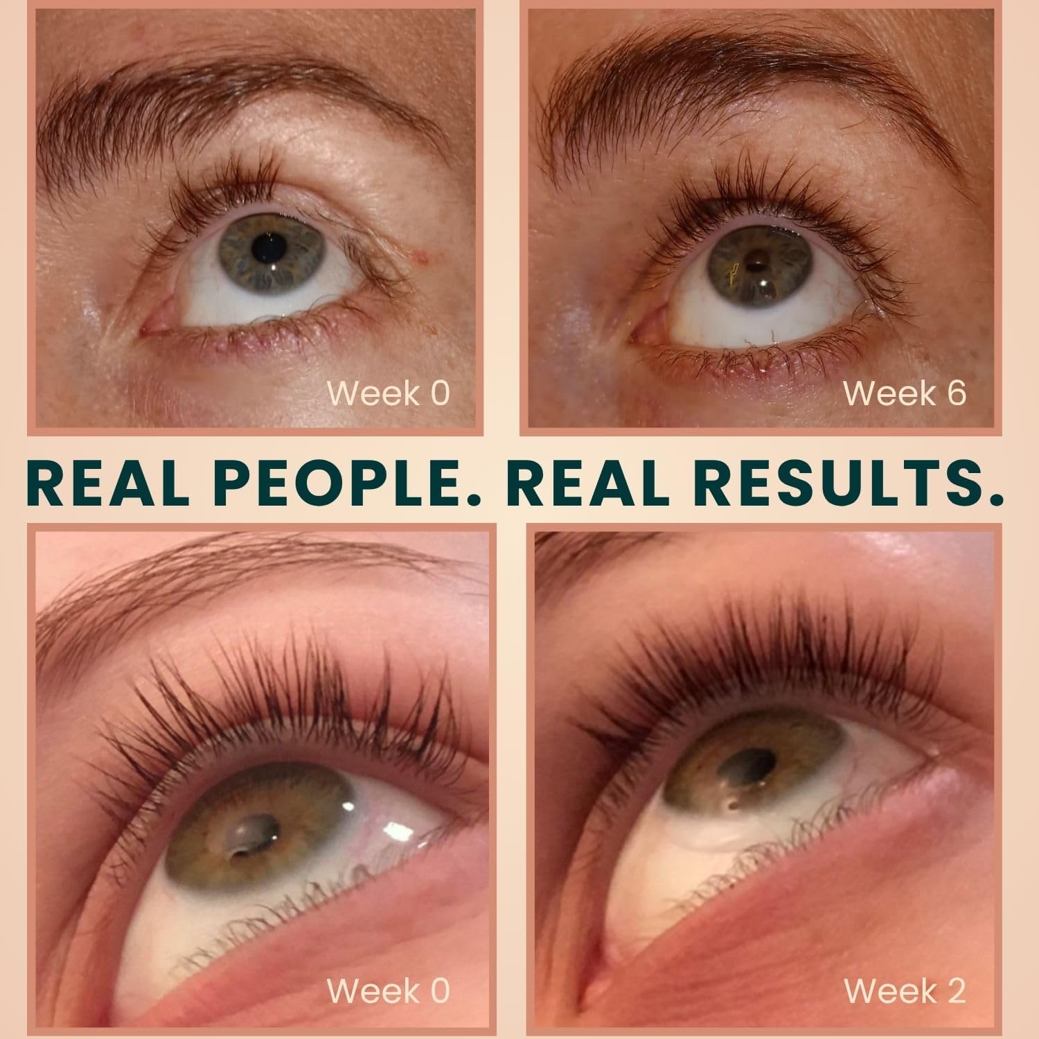 Organic Castor Oil Eyelash Growth Serum, Eyebrow Lash Serum for Hair Growth