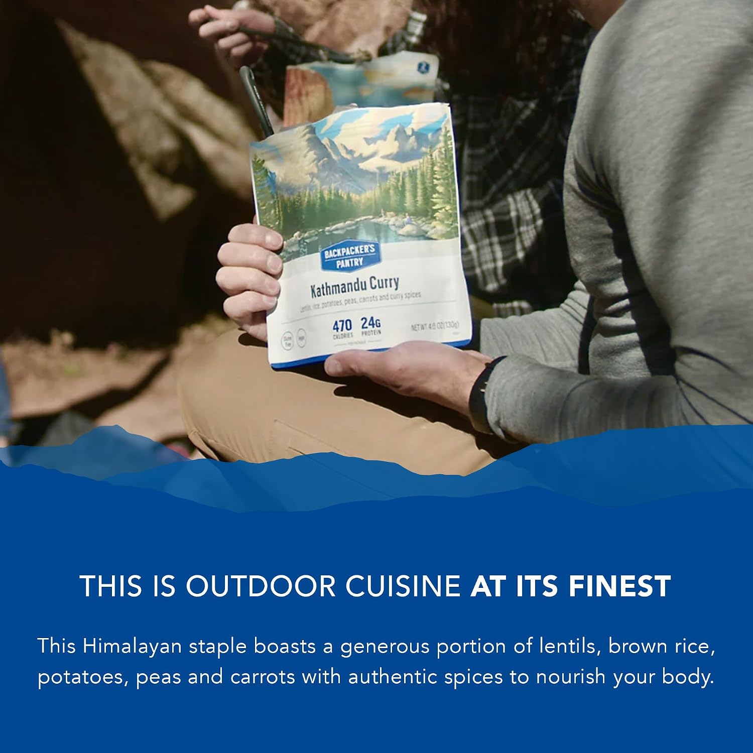 Backpacker's Pantry Lasagna | 1-Pack | 29g Protein | 620 Cal | Vegetarian, Nut Free | Made in the USA | Freeze Dried Meal & Camping Food