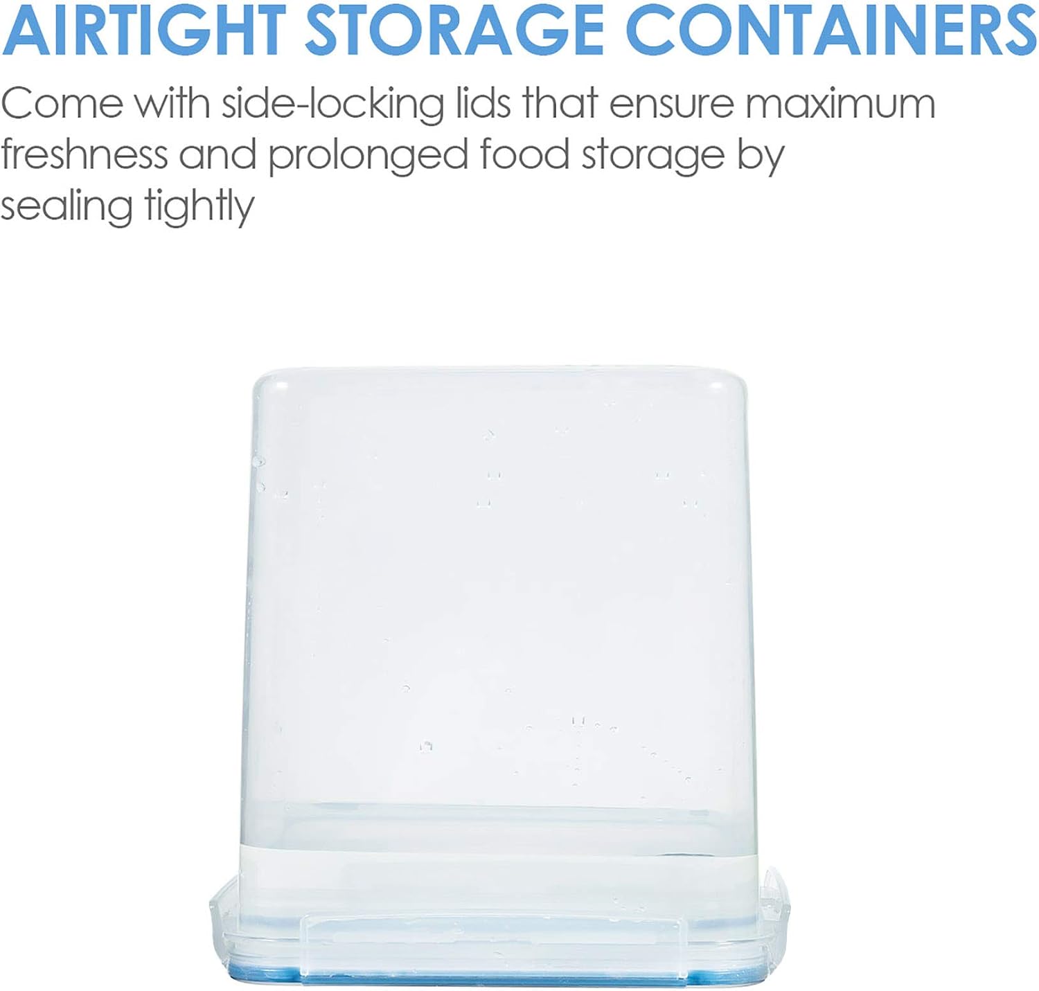 Vtopmart 5.2L Flour Sugar Storage Containers, 4 PCS, Black