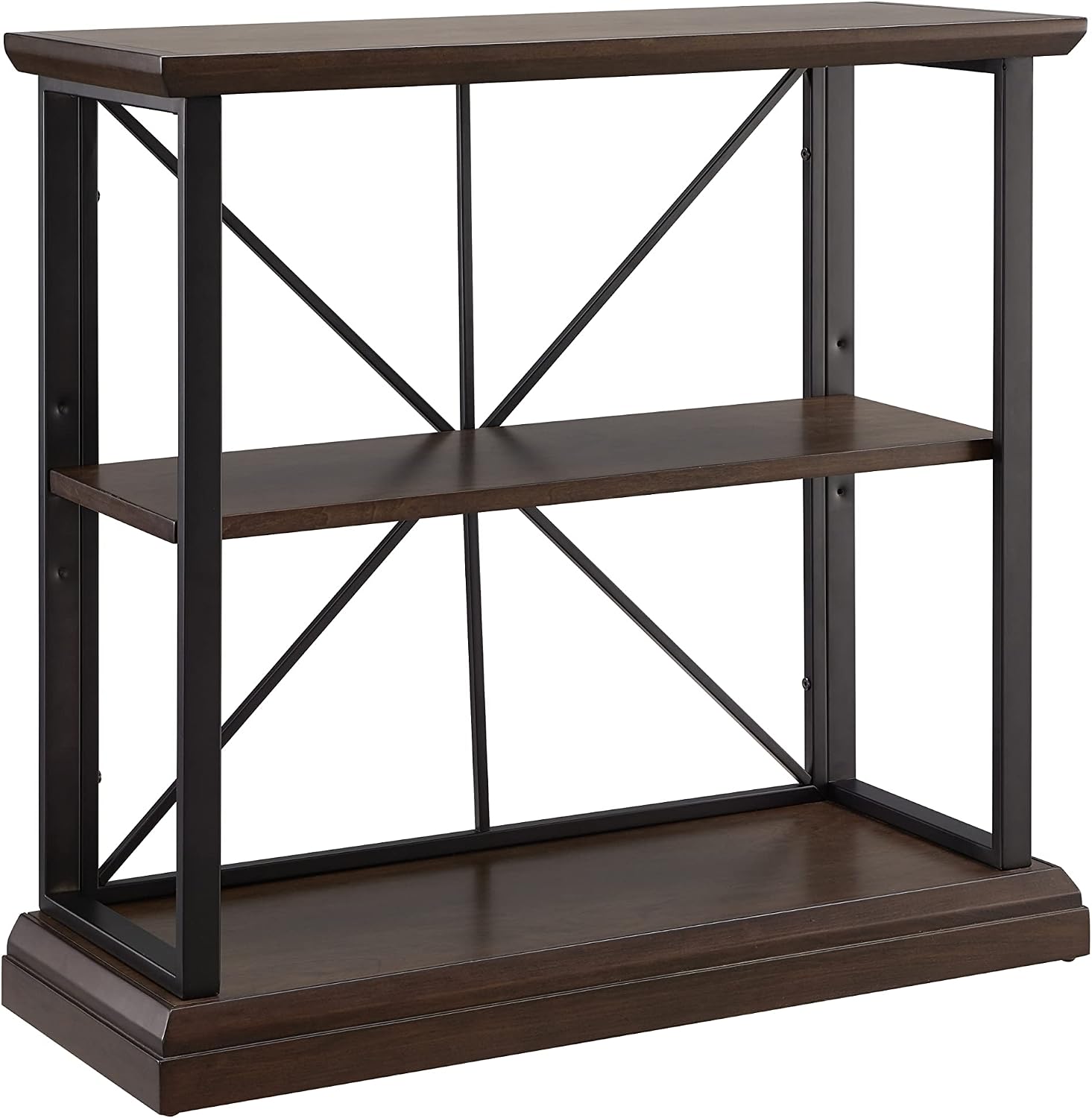 Leick Home Mission Corner Bookcase, 36", Mission Oak | Adjustable Shelves, Freestanding, Traditional, Wood, Furniture, 82263