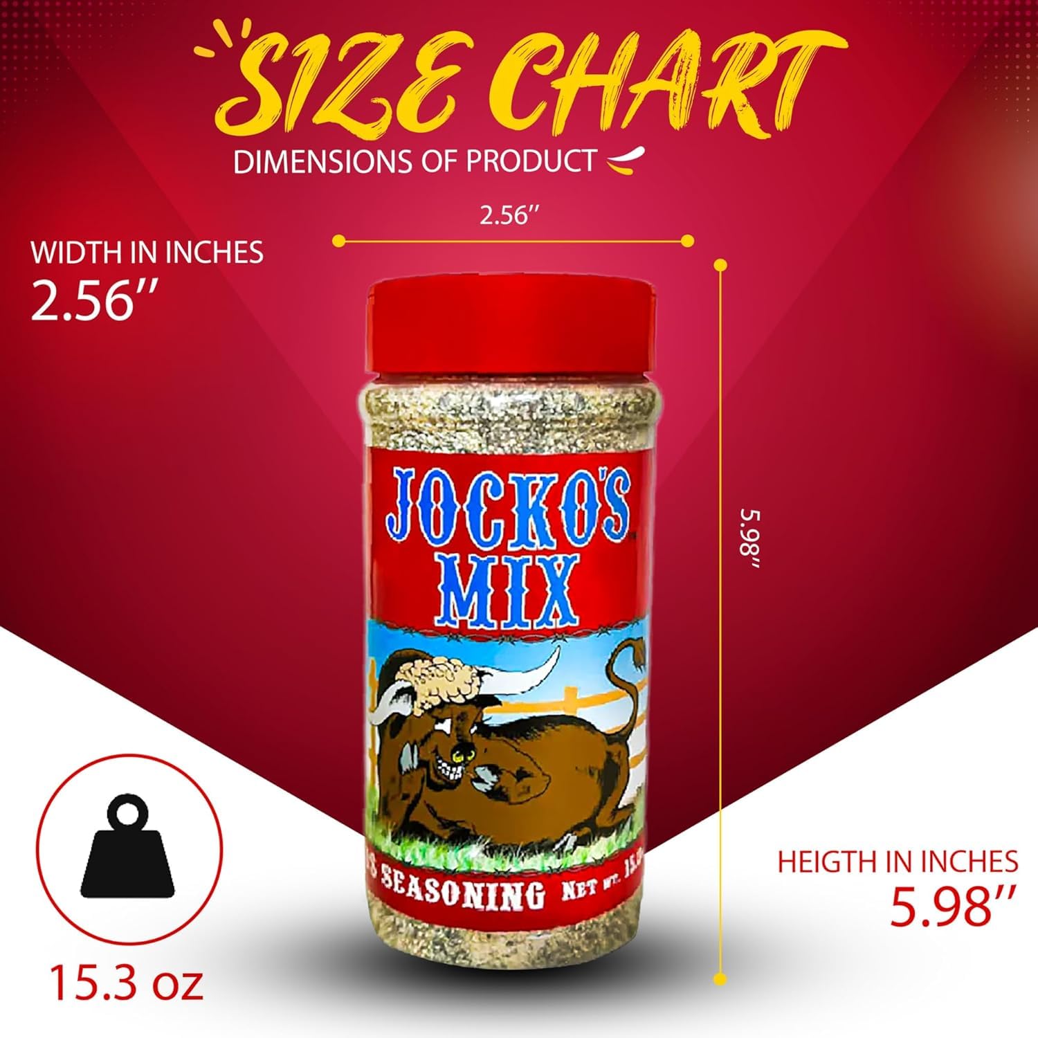 Jocko's Mix Santa Maria Style Seasoning - 15.3oz Bottle Of Tri-Tip, Steak, Pork, and Chicken Seasoning - Santa Maria California Grill - Jocko's Mix for Meat, Seafood Stew & Vegetables, Gluten Free