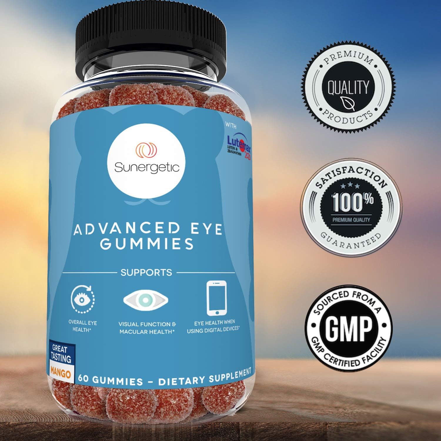 Premium Eye Support Gummies–Lutein Gummies with Zeaxanthin Supports Overall Eye Health