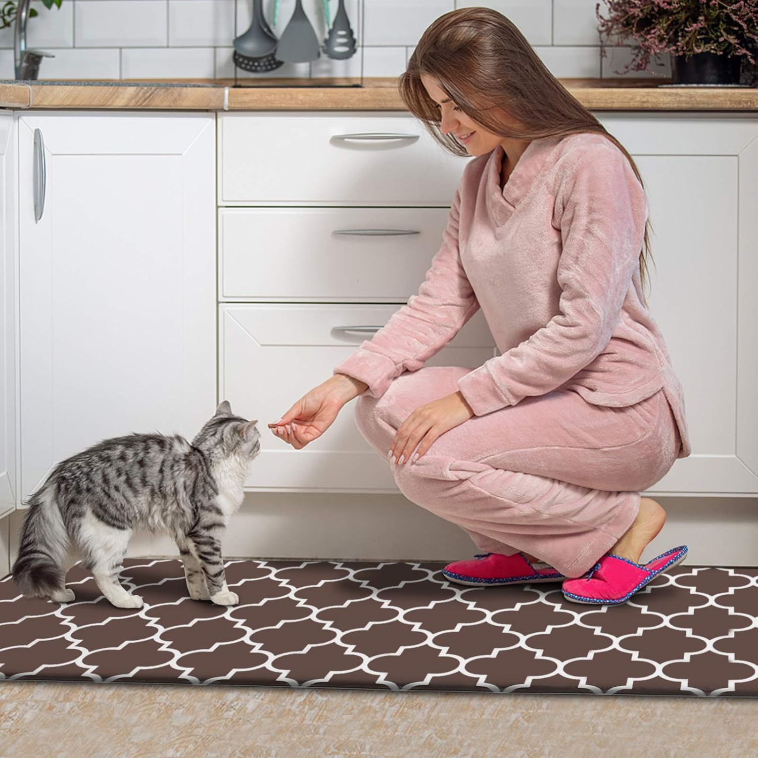 KMAT Kitchen Mat Set of 2,Cushioned Anti-Fatigue Kitchen Mats for Floor