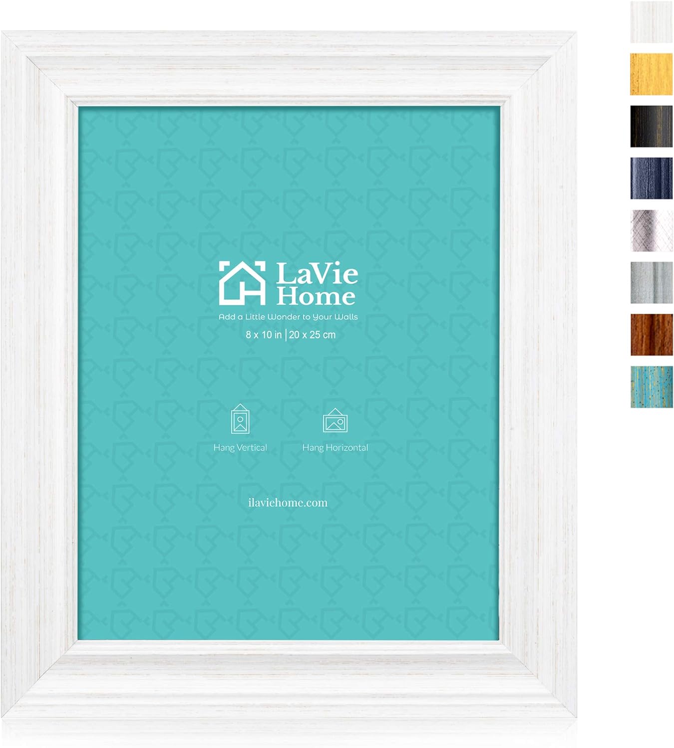 LaVie Home 8x8 Picture Frames (1 Pack, Gold) Square Photo Frame Set with High Definition Glass for Wall Mount & Table Top Display