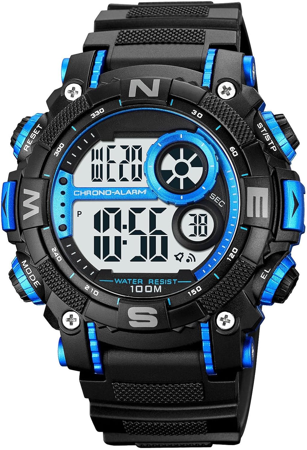 FANMIS Men's Digital Sport Watch Military LED Alarm Waterproof Quartz Watch | Tactical Outdoor Sport Watch Multi Function Led Display Alarm Stopwatch Date Quartz Rugged Style Daily Water Resistance