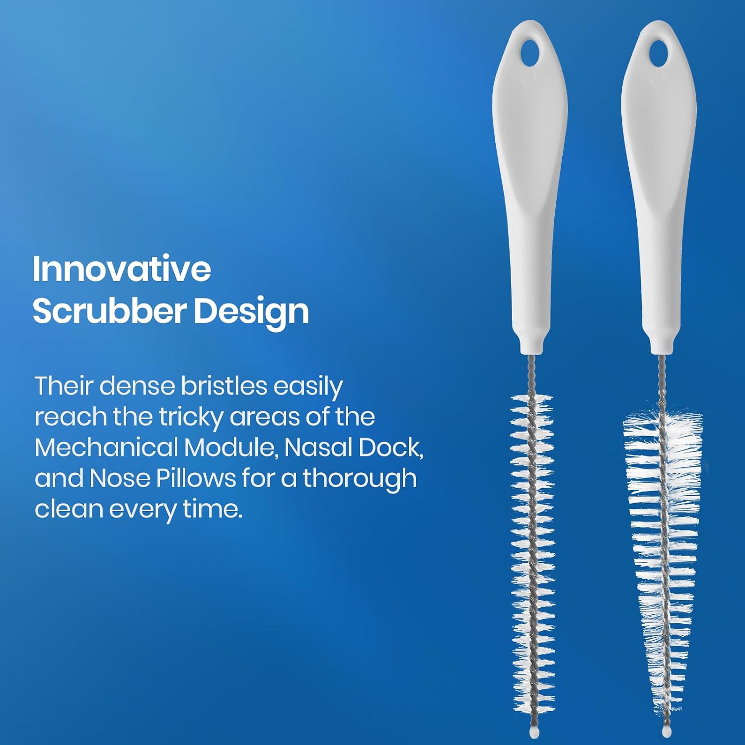 Nasal Irrigation System Cleaning Kit, Compatible with Navage Nasal Irrigation System, Includes C-Clip, U-Tube, 2 Cleaning Brushes