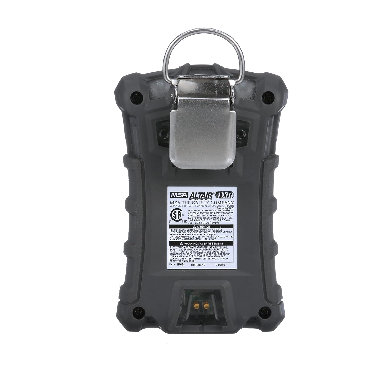 MSA 10178557 ALTAIR 4XR Multigas Detector - (O2, H2S, CO), Color: Charcoal, Battery Powered, Portable Gas Monitor, Durable, Handheld, UL/CSA Approval