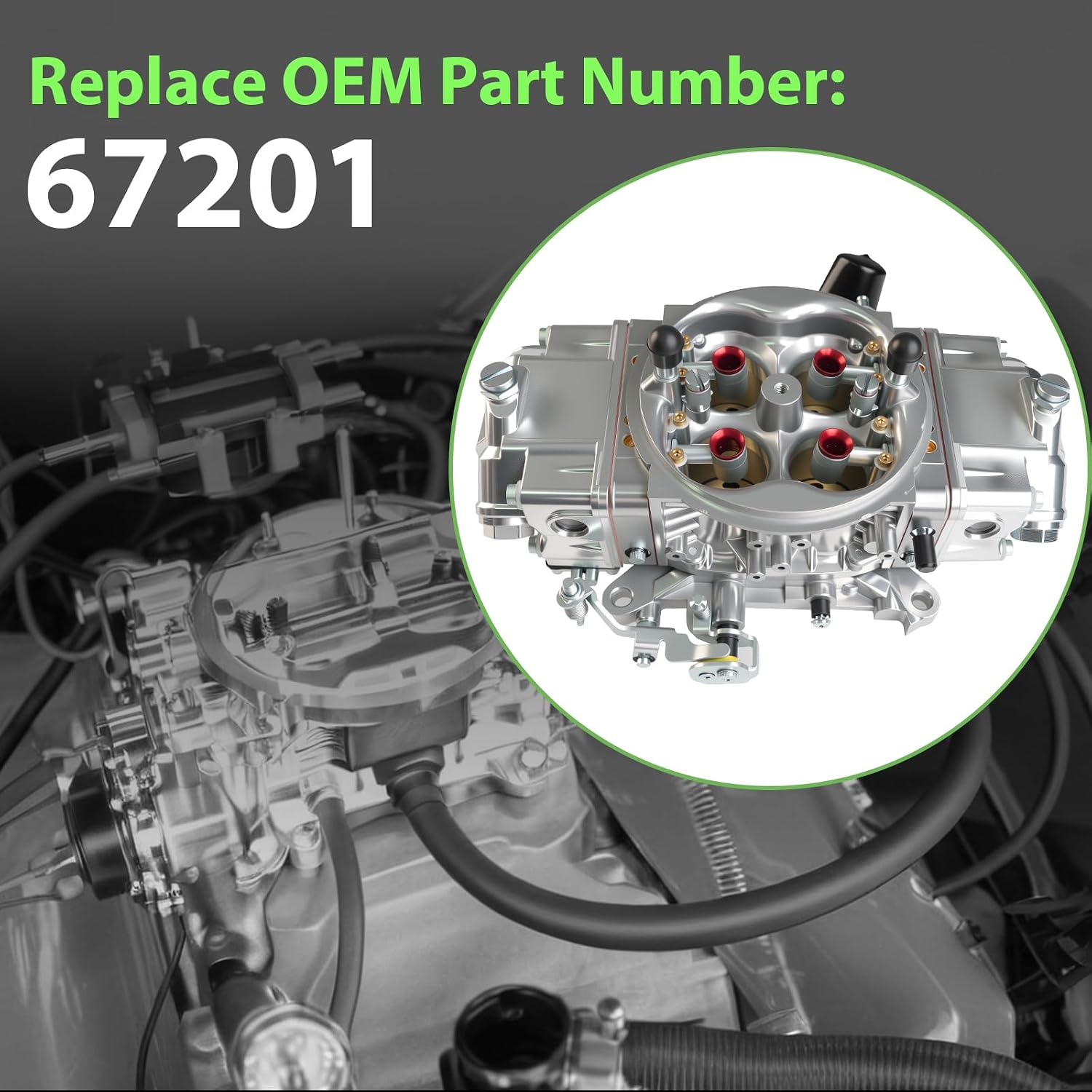 BR-67201 4 Barrel 850 CFM For Holley Brawler Carburetor Double Pumper Mechanical