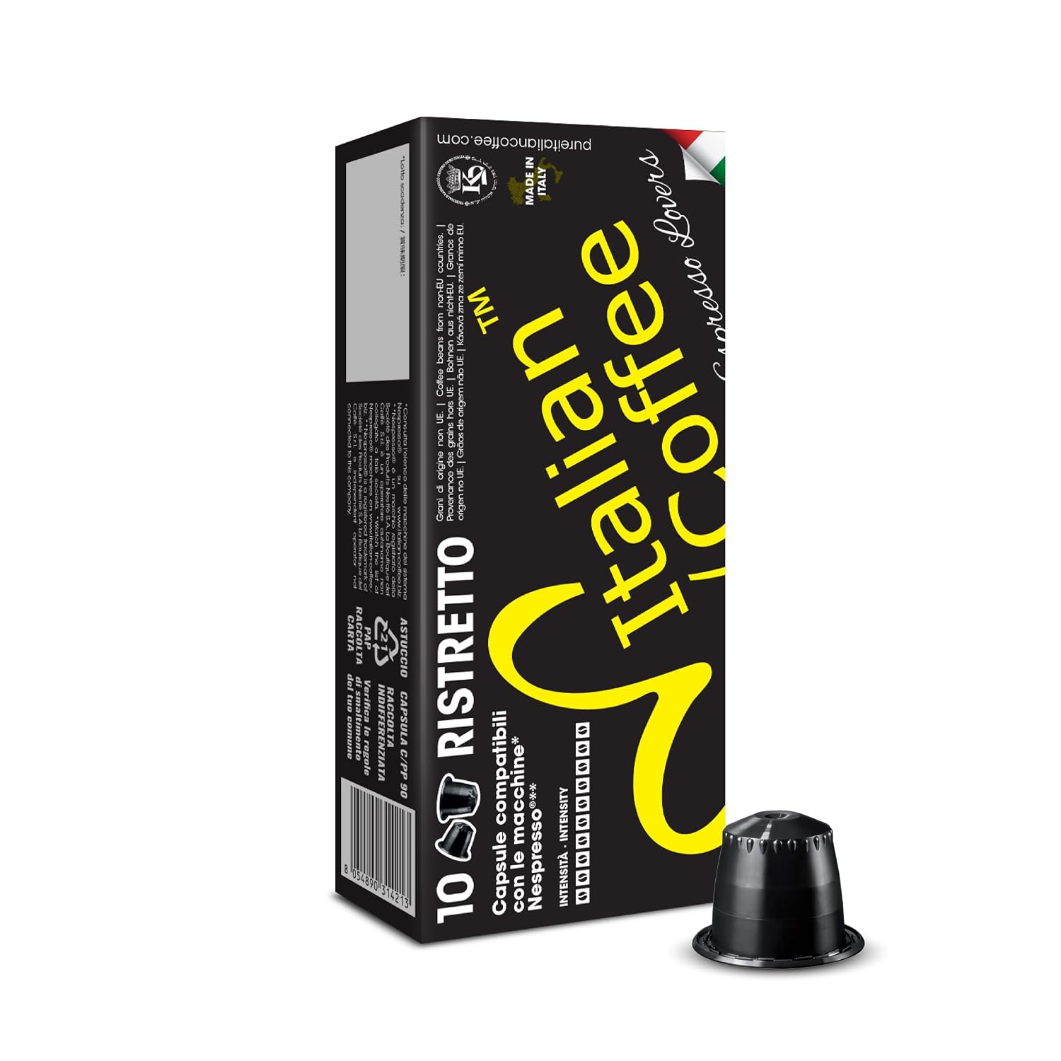 Italian Coffee Pods for Nespresso Original (Pack of 100 Regular Passione) | Compatible with Nespresso Original Machines, BPA-free espresso capsules, made in Italy, Intensity 9/10