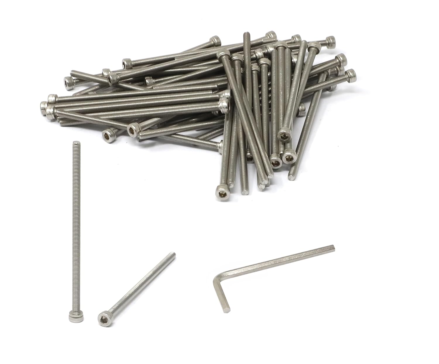 iexcell 20 Pcs M8 x 30/35/40/45/50 mm Stainless Steel 304 Hex Socket Head Cap Screws Bolts Assortment, Fully Threaded