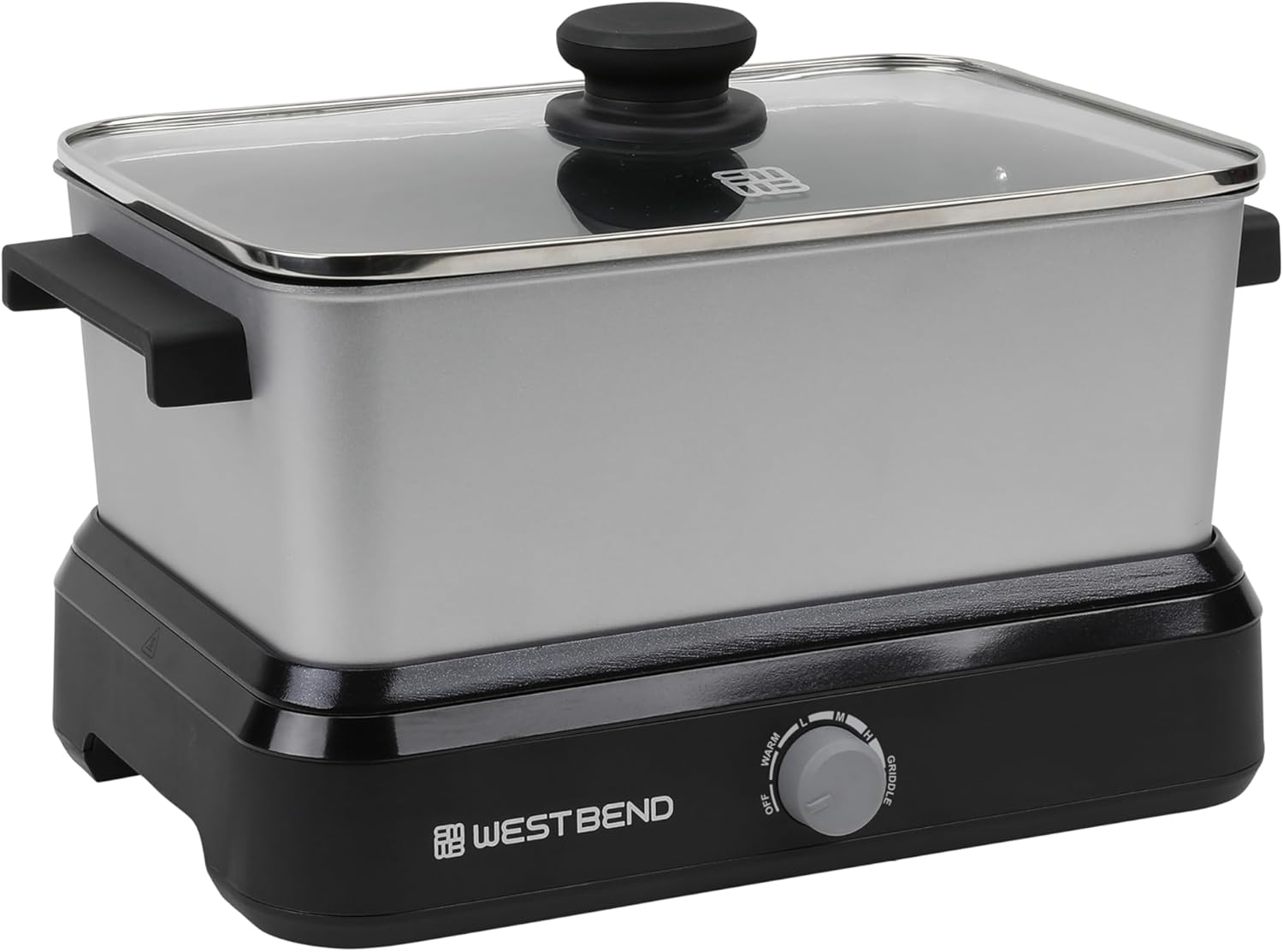 West Bend Versatility Slow Cooker Large Capacity Non-stick Cooking Vessel & Variable Temperature Heating Base Includes Travel Lid and Storage Bag