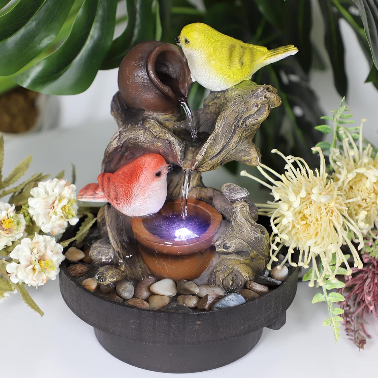 Resin LED Indoor Water Fountains | Office, Home Relocation Gifts