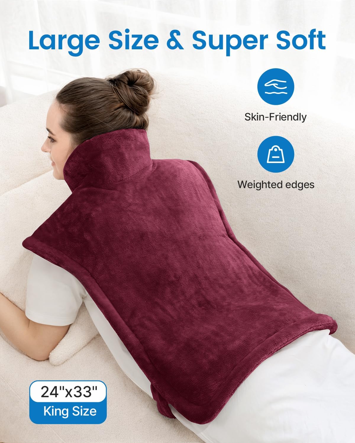 RENPHO Heating Pad for Back, Gift for Women & Men, FSA Eligible HSA
