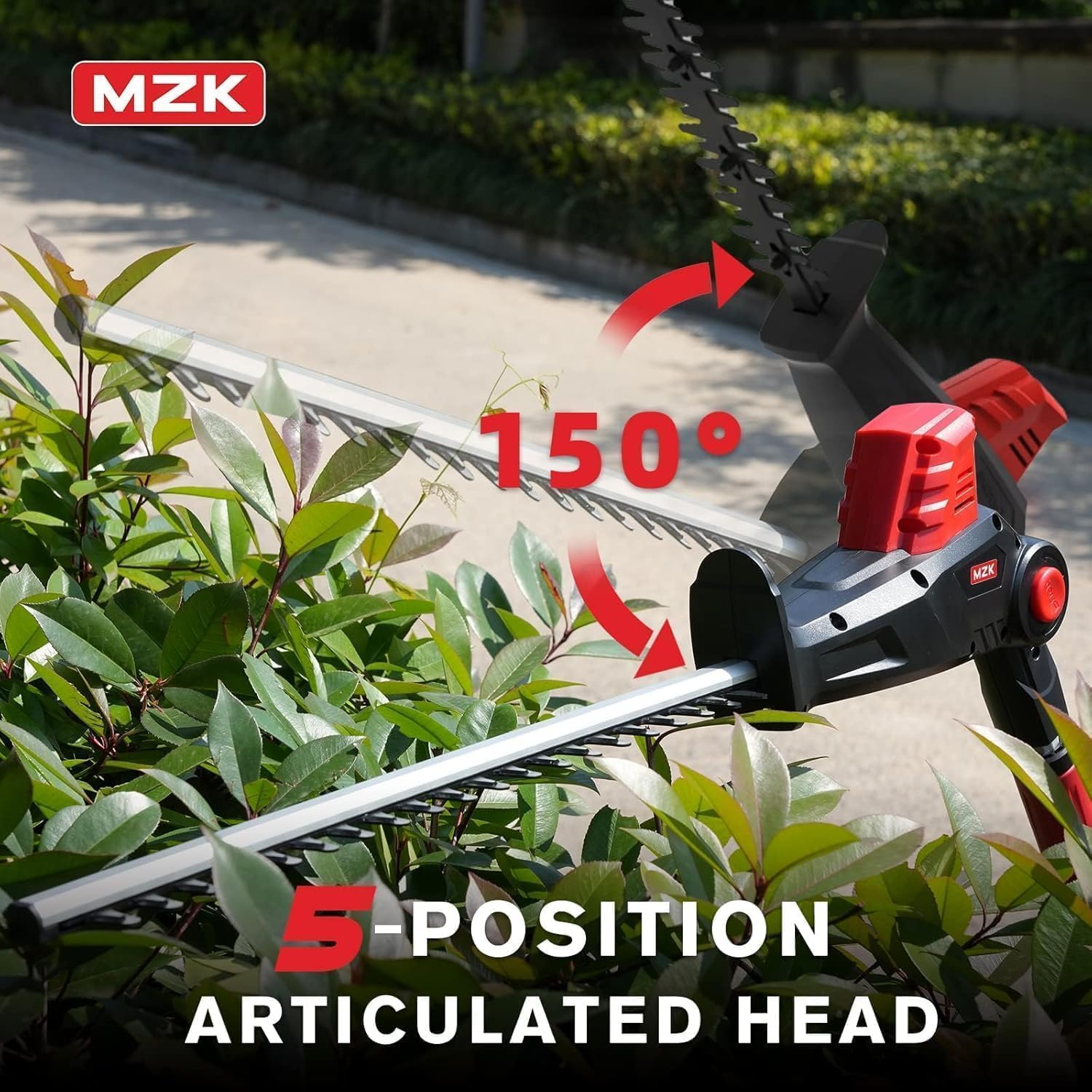 MZK 20V 22-Inch Cordless Hedge Trimmer with 2 x 4Ah Batteries