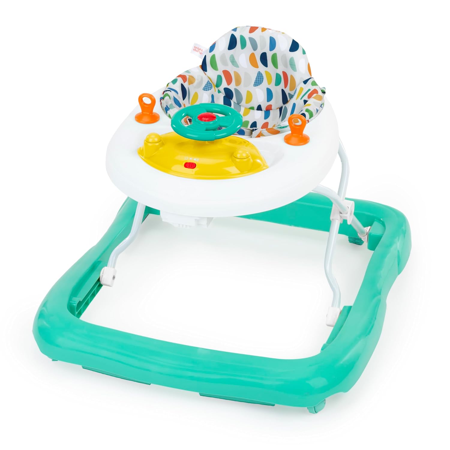 Bright Starts JuneBerry Walk-A-Bout Baby Walker and Entertainer, with Easy Fold Frame for Storage, Ages 6 Months +