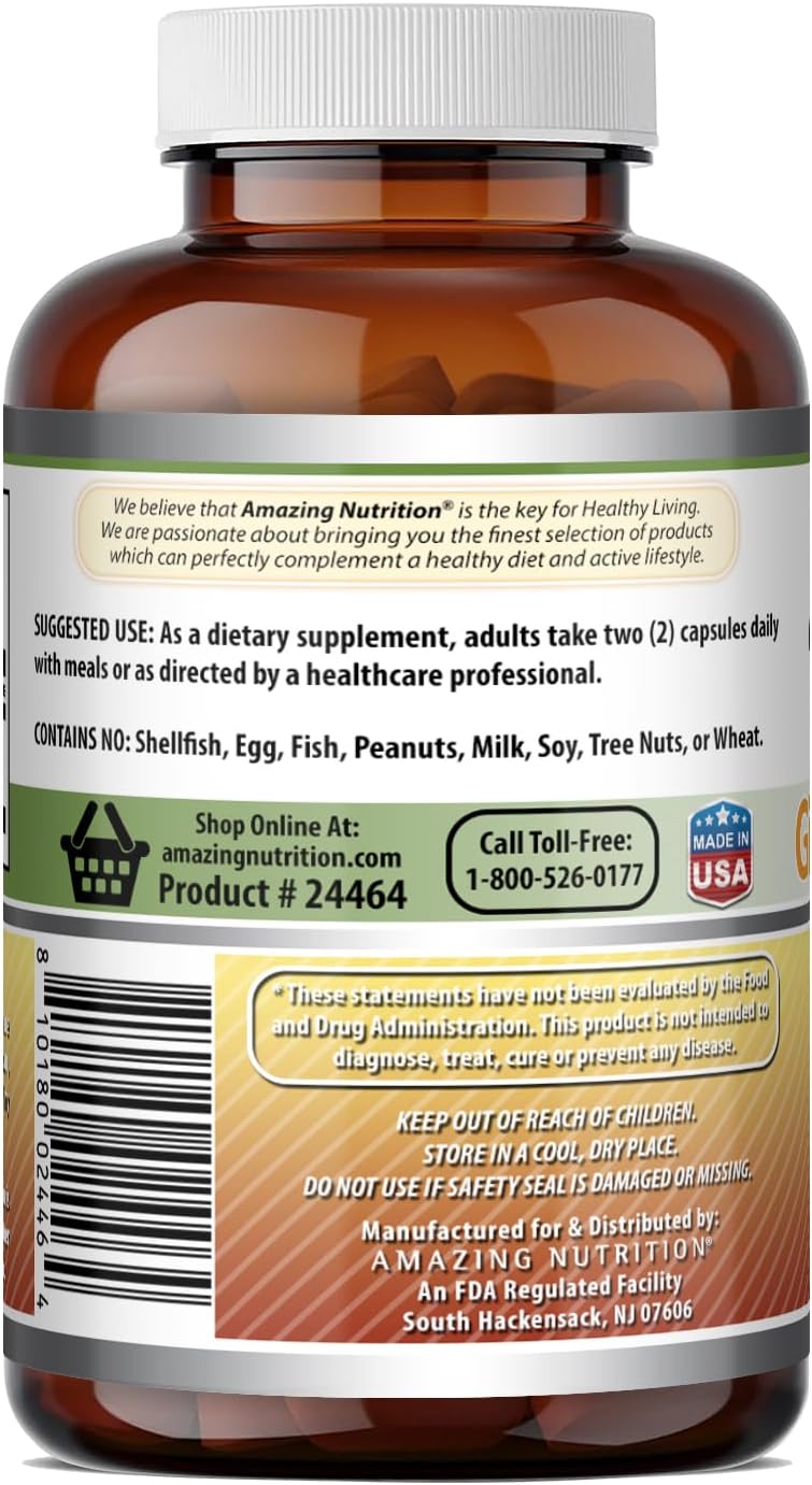 Amazing Formulas Ginseng Complex 1000 Mg of 4:1 Korean Ginseng Extract | Capsules Supplement | Non-GMO | Gluten-Free | Made in USA (1 Pack | 120