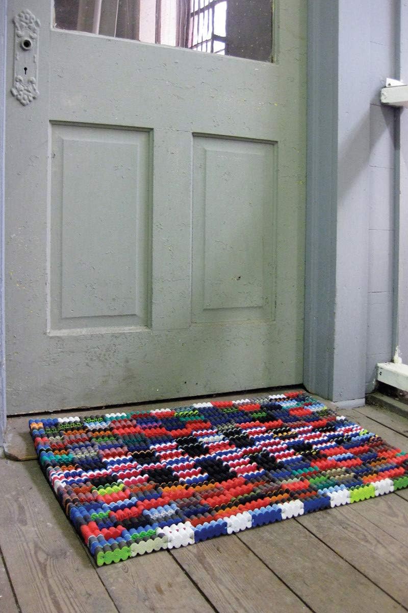 Kalalou Reclaimed Flip-Flop Door Mat Rectangle Welcome Mat, 30-inch Length