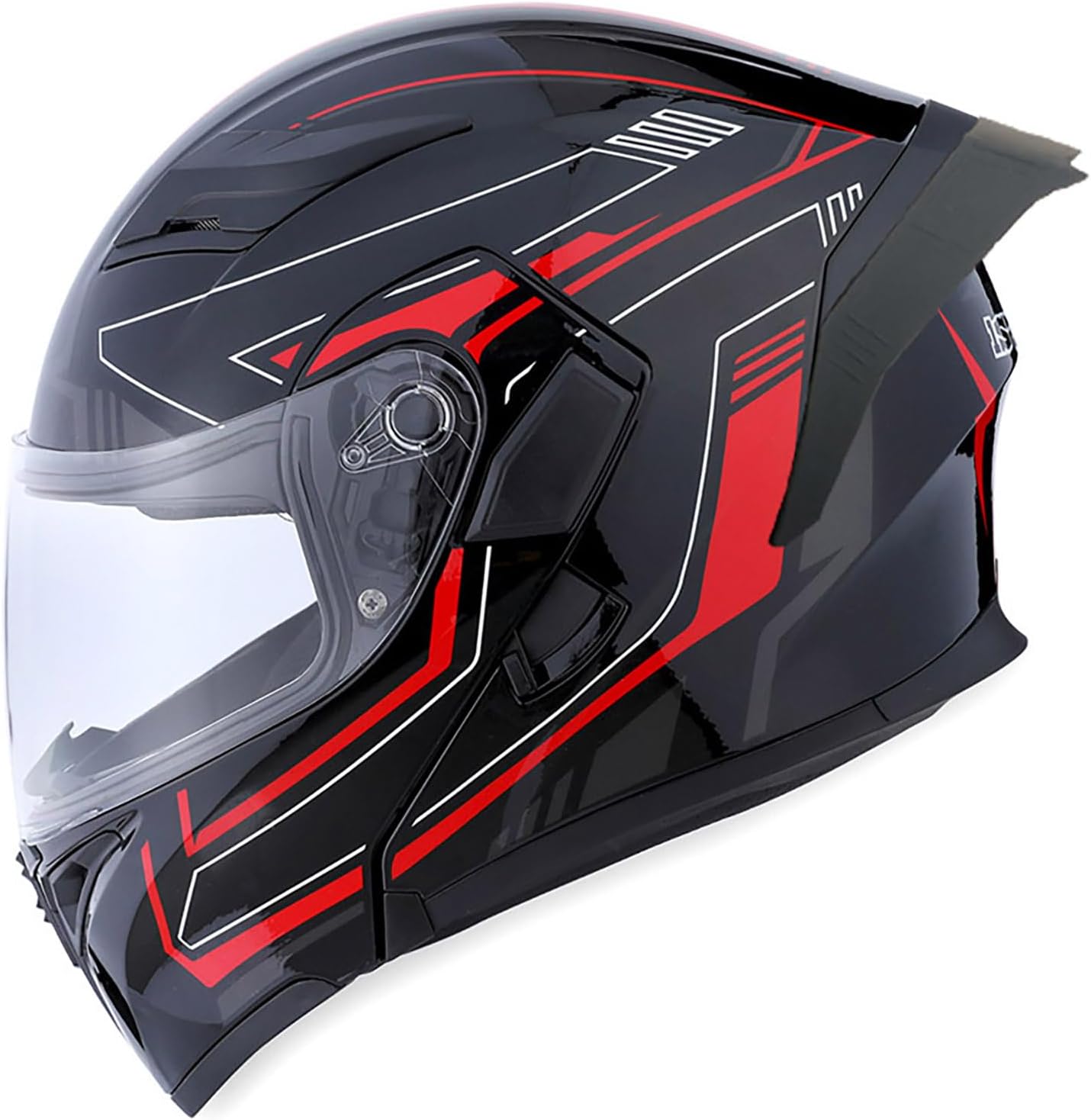 1Storm Motorcycle Modular Full Face Helmet Bike Flip up Dual Visor Sun Shield: HB89 Matt Black