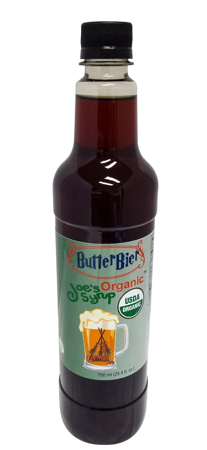 Joe’s Syrup Organic Flavored Syrup, Organic Strawberry, 750 ml | Vegan, gluten-free, Non-GMO, no HFCS; for cocktails & desserts