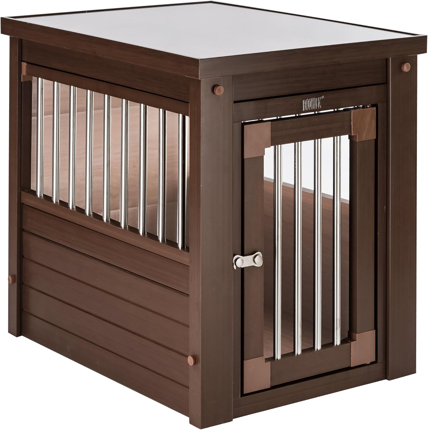 New Age Pet ecoFLEX Pet Crate/End Table, Small, Grey, Model:EHHC405S