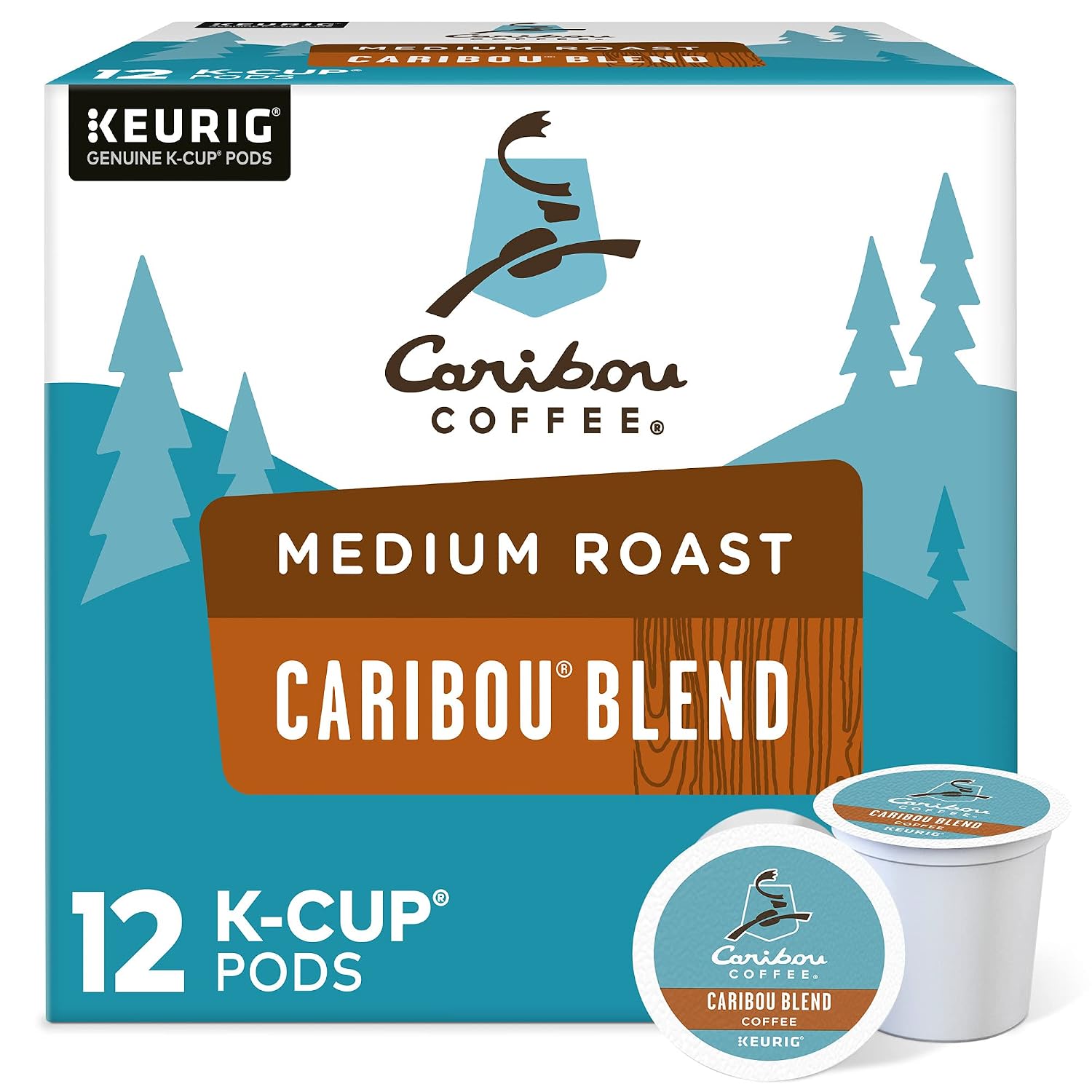 Caribou Coffee Caribou Blend Keurig Single-Serve K-Cup Pod, Medium Roast Coffee, 72 Count