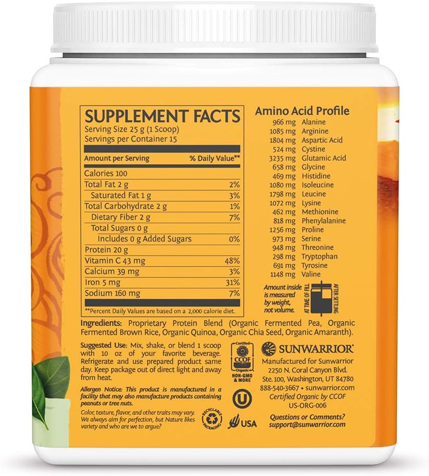 Clean Vegan Protein Powder Vanilla | Organic Protein Powder Plant Based Formula with 5 Superfood Blend Sprouted & Fermented | Non-GMO Low Carb Soy Dairy & Gluten Free (Vanilla, 30 Servings)