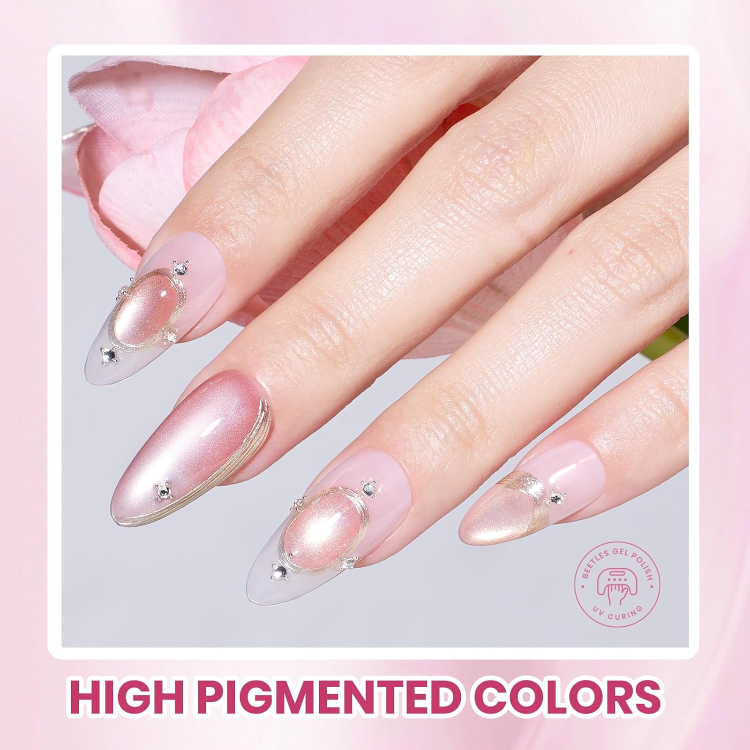Beetles Gel Nail Polish Set with Base Glossy Matte Top Coat Macaron Gel