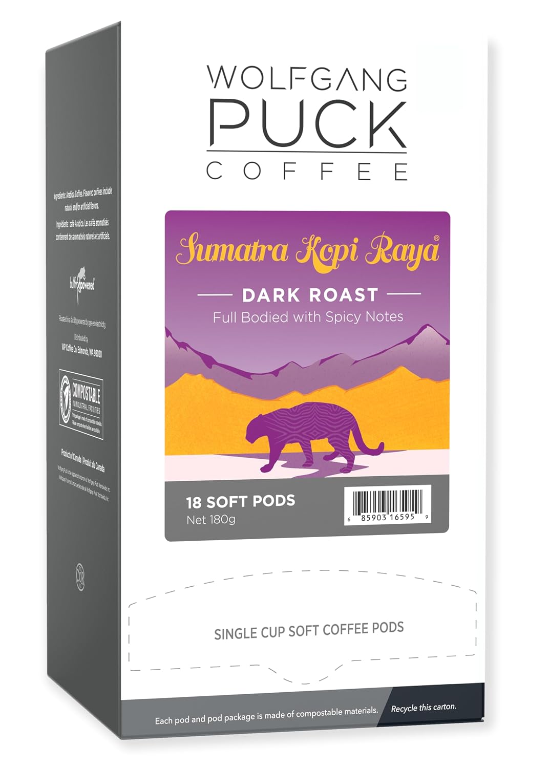 Wolfgang PuckCoffee, Caramel Cream, 9.5 Gram Soft Pods, 18 Count (Pack of 1)