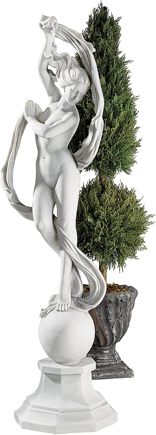 Design Toscano Birth of Venus, Roman Patroness of Love Indoor/Outdoor Garden Statue, 25 inches tall, Cast Stone Resin, Antique Stone Finish