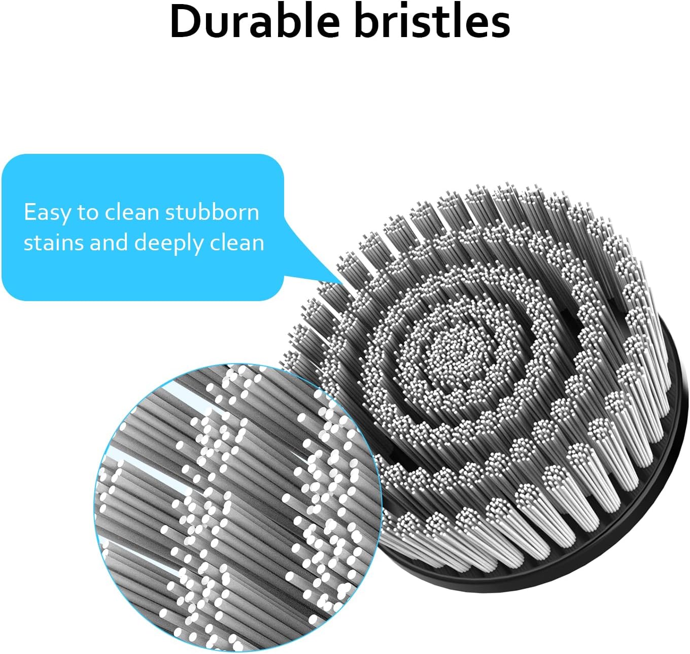 TUYU Replaceable Brush Heads Electric Spin Scrubber, 4 Pack Brush Heads & 4 pcs Extra Brushes Kit