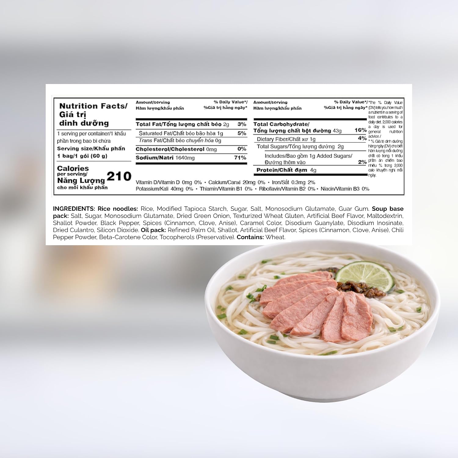 VIFON Phở Bò Vietnamese Style Instant Rice Noodles, 2.11 oz (Pack of 24) | Halal Certified | Authentic Vietnamese Phở | Ready in 3 Minutes