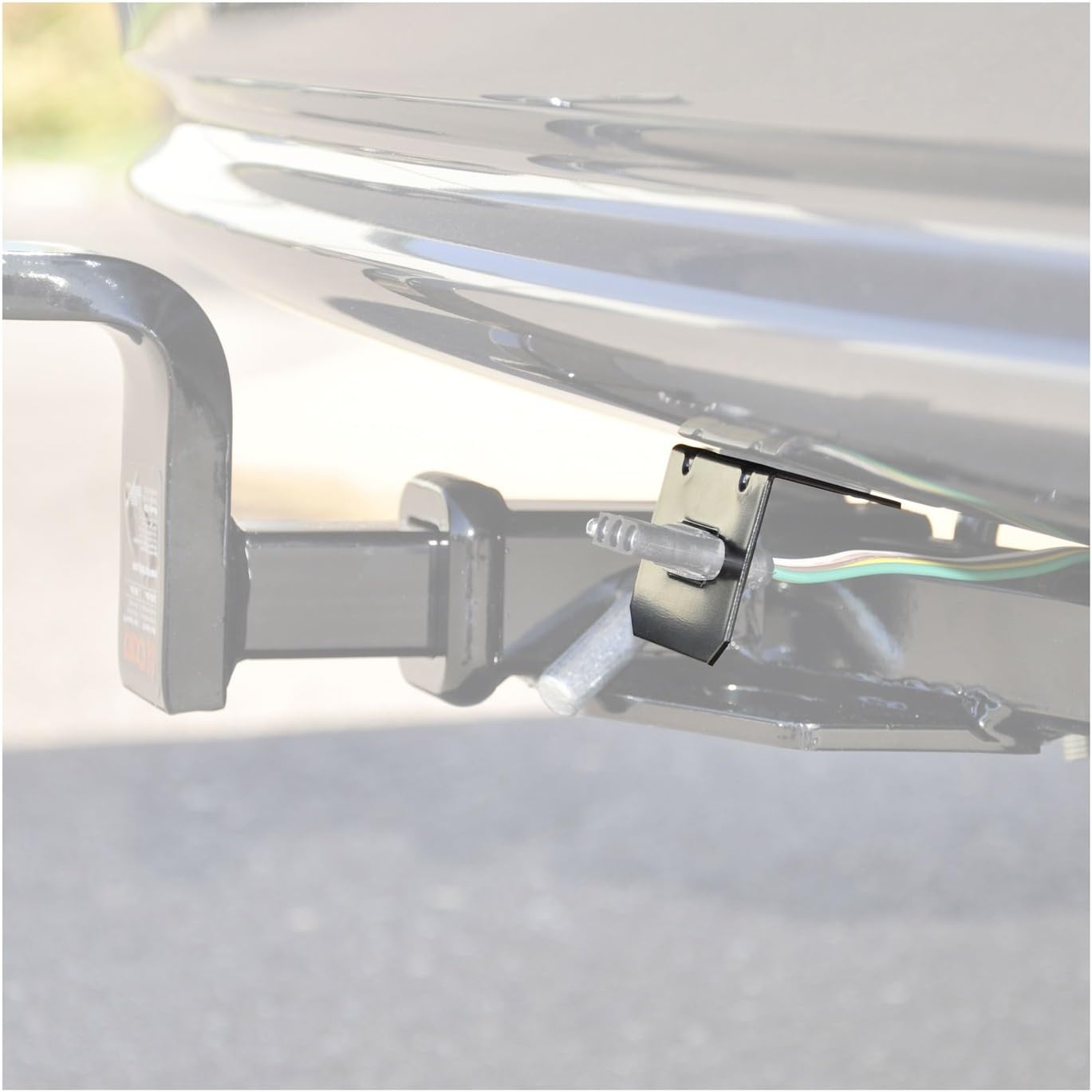CURT 58003 Easy-Mount Trailer Wiring Bracket for 2-1/2 Inch Receiver, Fits 4 or 5-Way Flat and 6 or 7-Way Round Connector Sockets