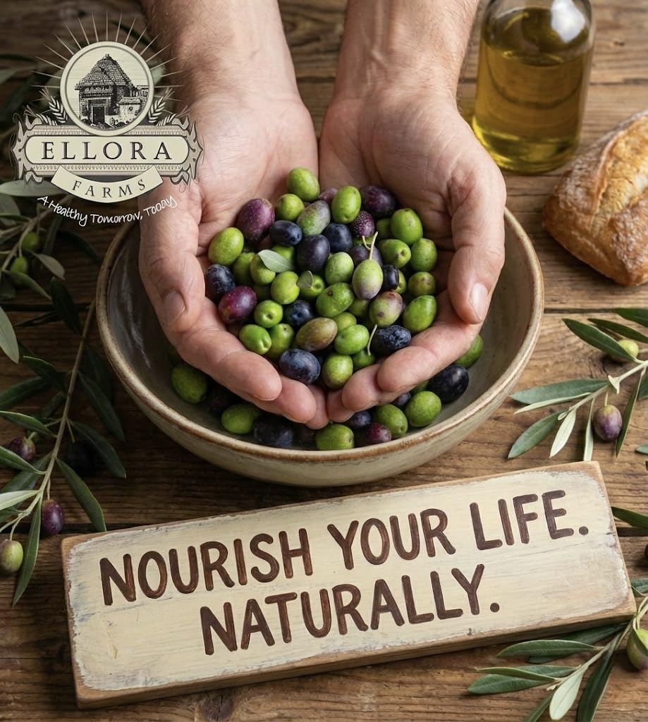 Ellora Farms Olive Oil Extra Virgin, Traceable & Certified PDO Polyphenol Rich Extra Virgin Olive Oil Cold Pressed, Global Gold Awards, Kosher, Single Origin from Crete, Greece 33.8 Fl oz, Pack of 2